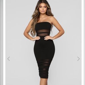 Fashion nova mesh black dress